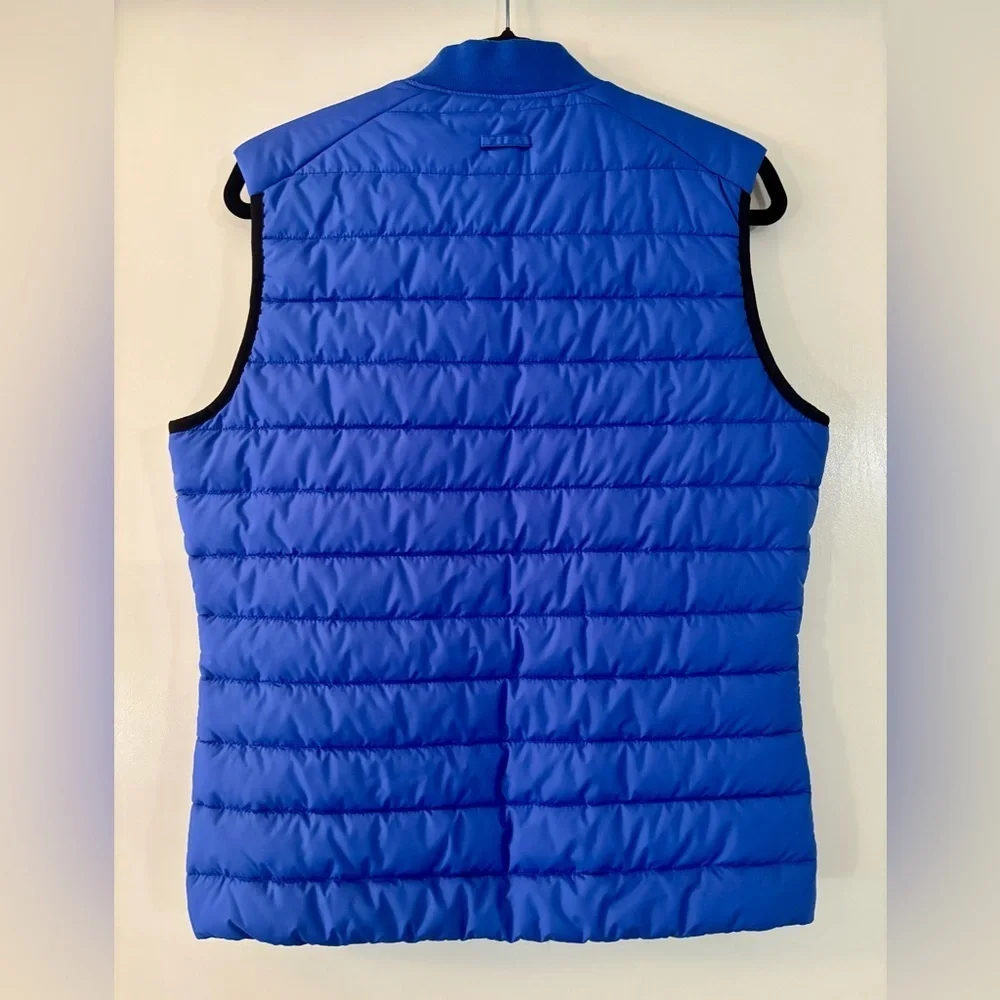 Banana Republic Lightweight Puffer Vest in Volt Blue Men’s Size Small - Picture 2 of 9